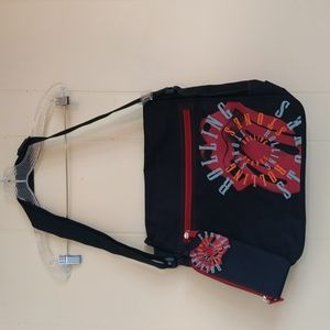 2/$20 NWOT Rolling Stones Canvas Messenger Bag School Bag with Pencil Case